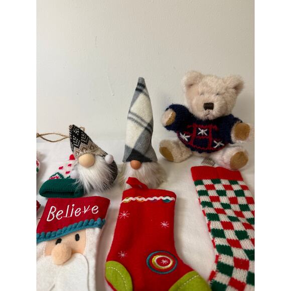 Christmas Collection of Stocking Ornaments & Animals Lot - Picture 4 of 6